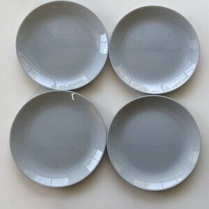 4 Delphite Blue Depression Milk Glass 7 1/2" Salad Dessert Plates